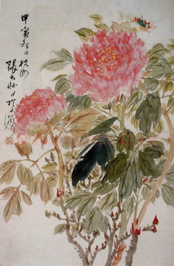 现代 张大壮 《国色天香》 书画作品