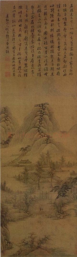 明代 徐枋 《山水》 书画作品