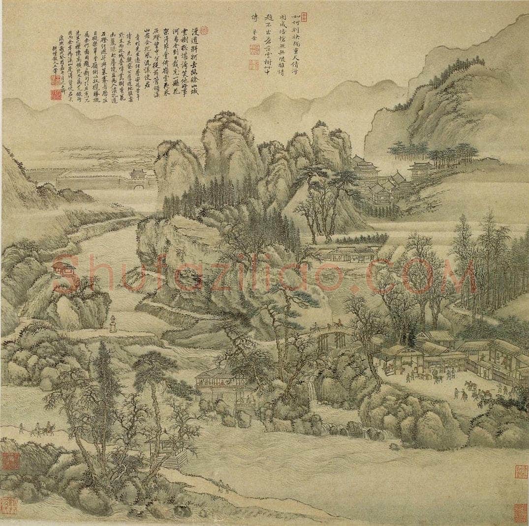清代 王翚 《溪山图》 书画作品