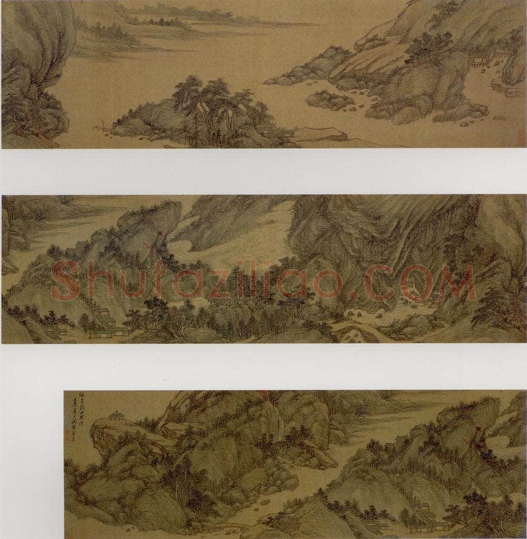 清代 黄鼎 《溪山无尽》 书画作品