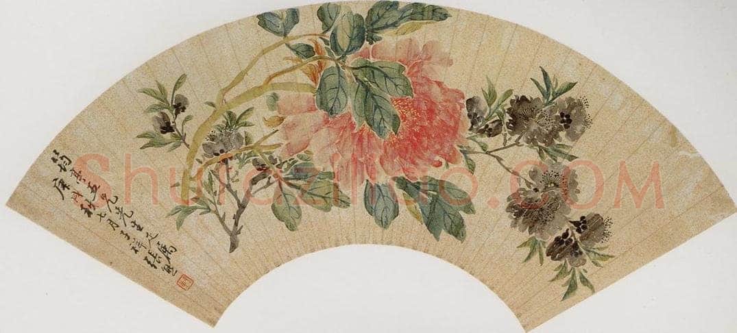 清代 张熊 《花卉》 书画作品
