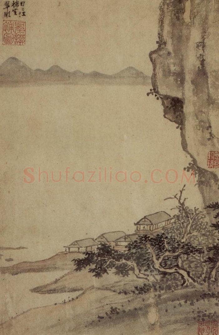 明 项圣谟 《山水诗意图册》 书画作品