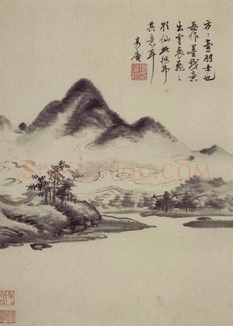 明 项圣谟 《山水花卉图册》 书画作品
