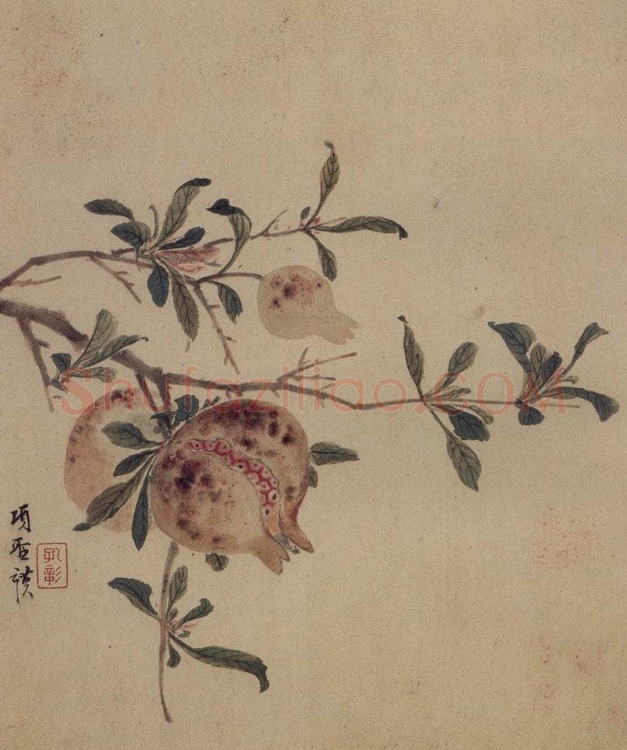明 项圣谟 《山水花卉图册》 书画作品