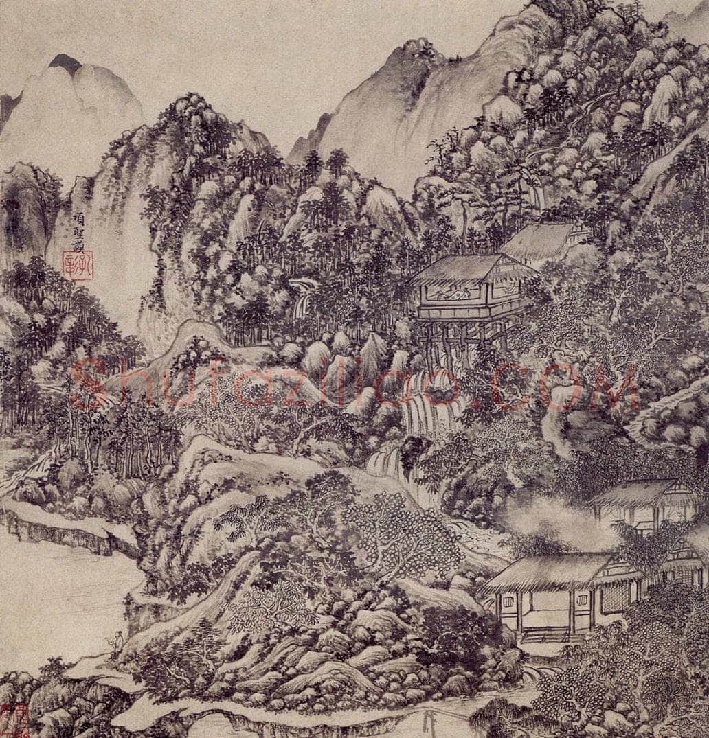 明 项圣谟 《山水兰竹图册》 书画作品