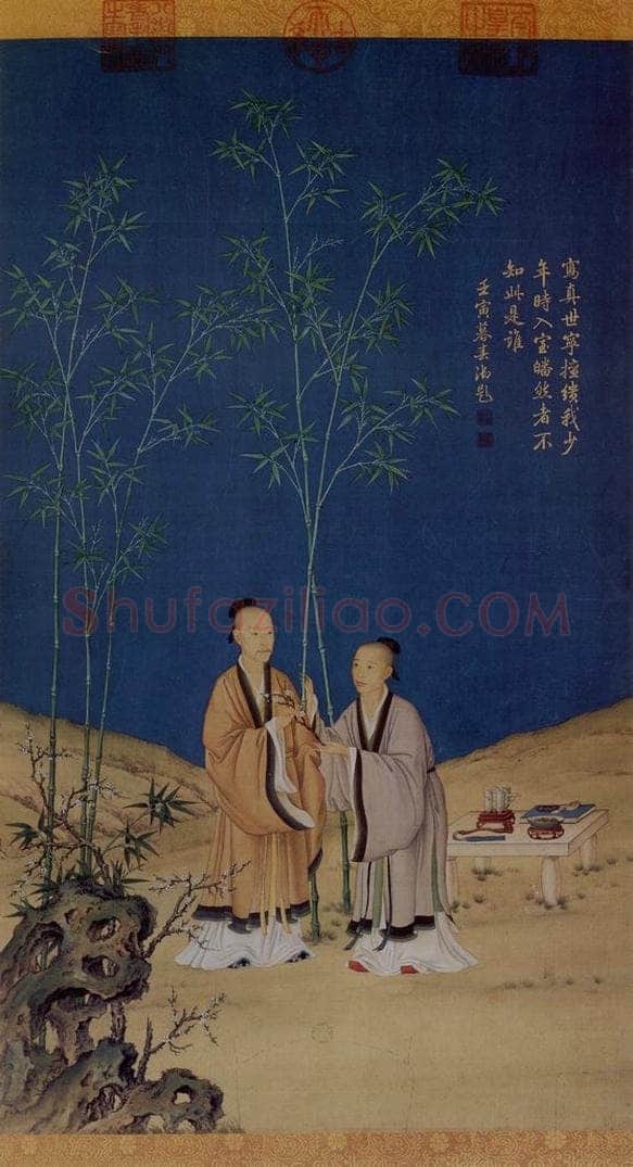 清 朗世宁 《平安春信图》 书画作品