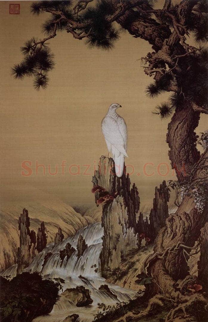 清 朗世宁 《崇献英之图》 书画作品