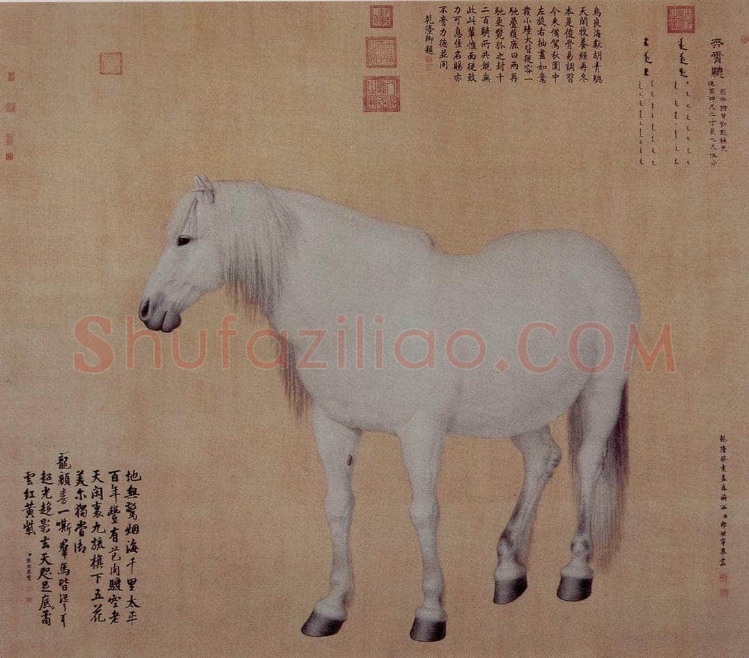 清 朗世宁 《十骏图——奔霄骢》 书画作品