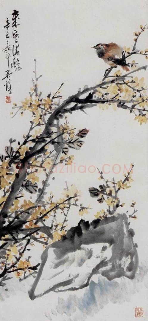 1961 吴茀之 花卉轴 书画作品