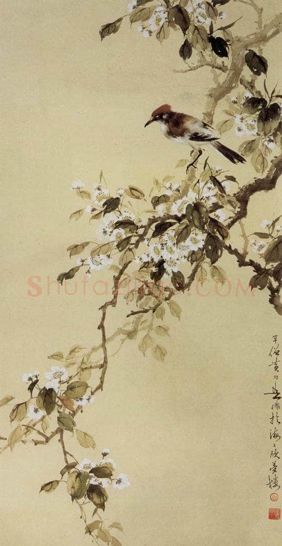  黄幻吾 花鸟图轴 书画作品