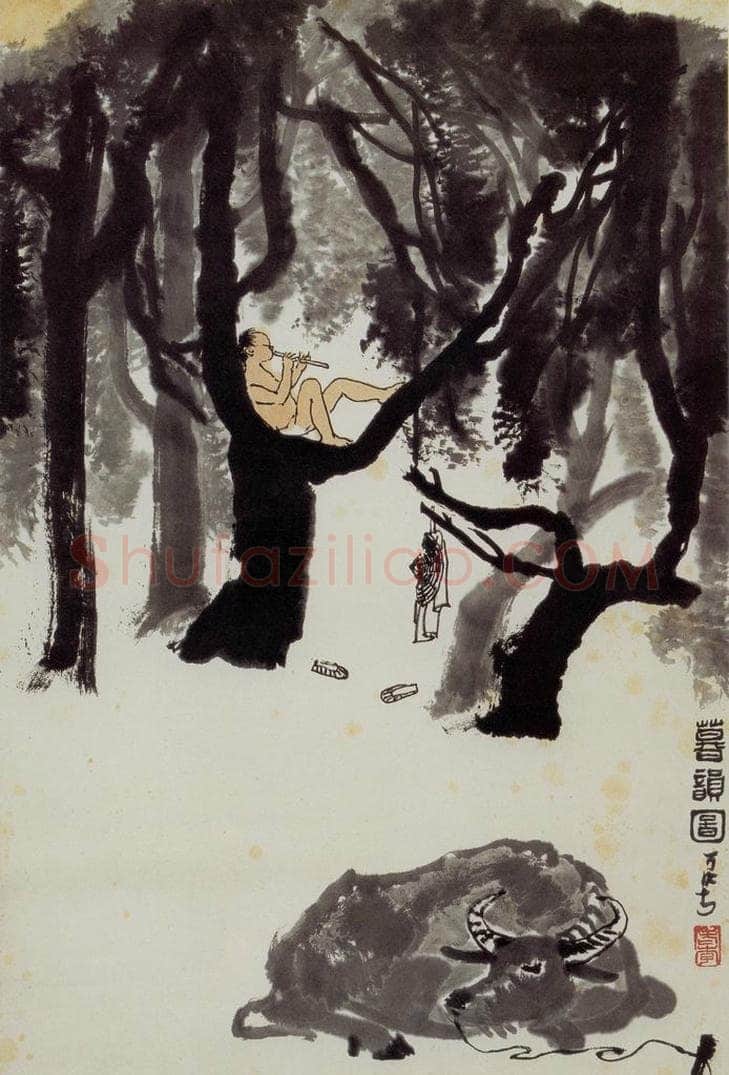 1965 李可染 暮韵图 书画作品