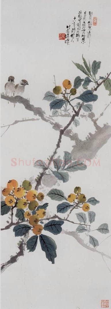  陈树人 花鸟轴 书画作品