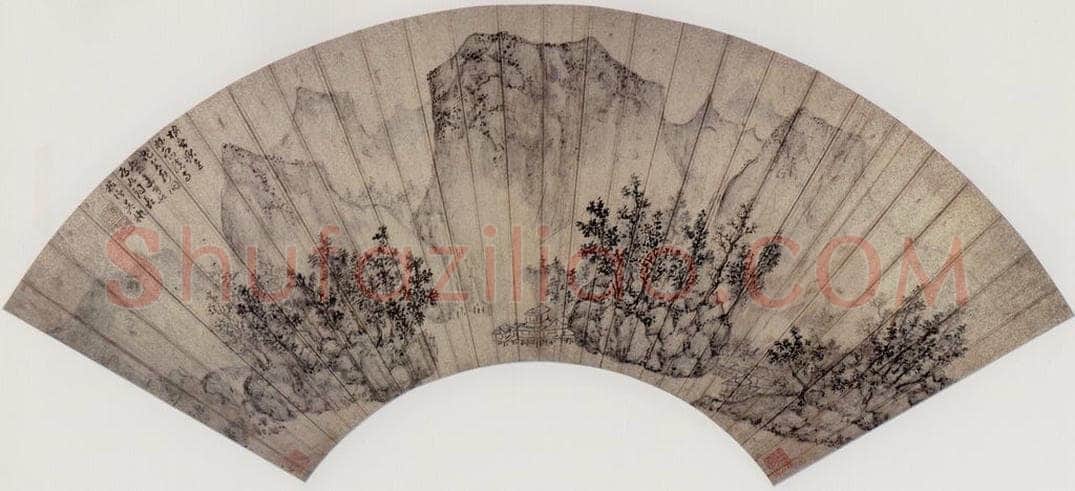 明 吴彬 林峦秋色图 书画作品