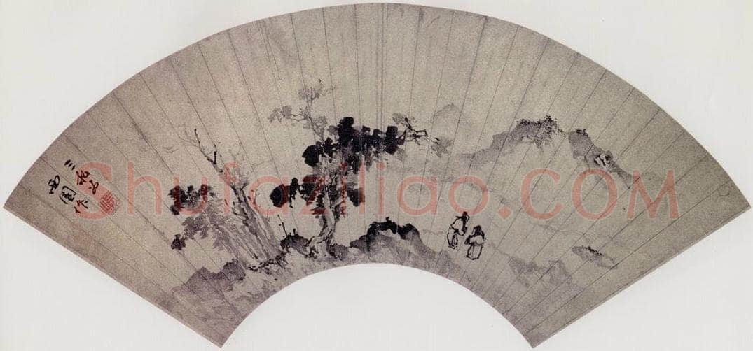 明 蒋嵩 山水 书画作品