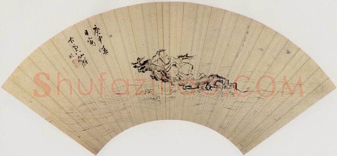清 谢彬 仙渡图 书画作品
