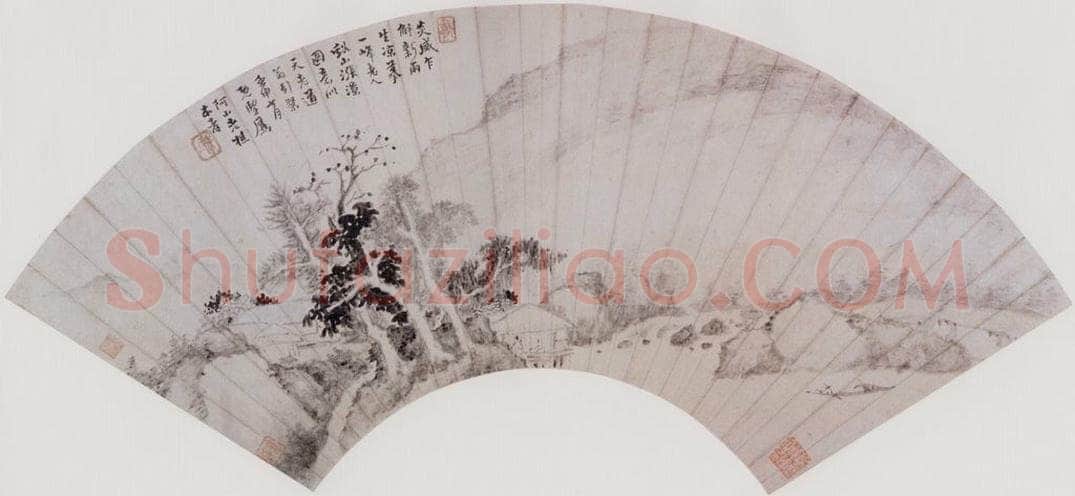 清 戴本孝 溪山涨潦图 书画作品