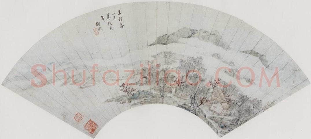 清 柳遇 仿赵大年水村图 书画作品