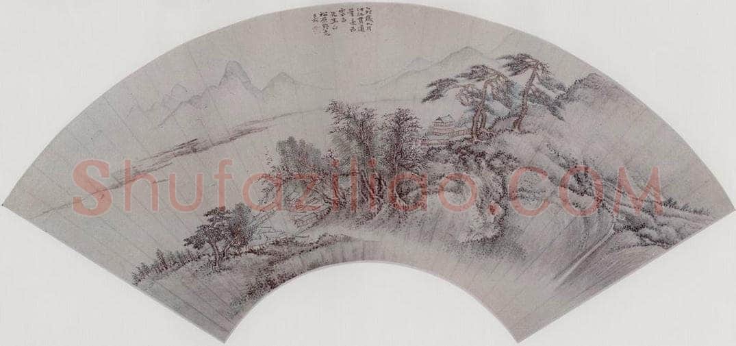 清 蔡嘉 山水 书画作品