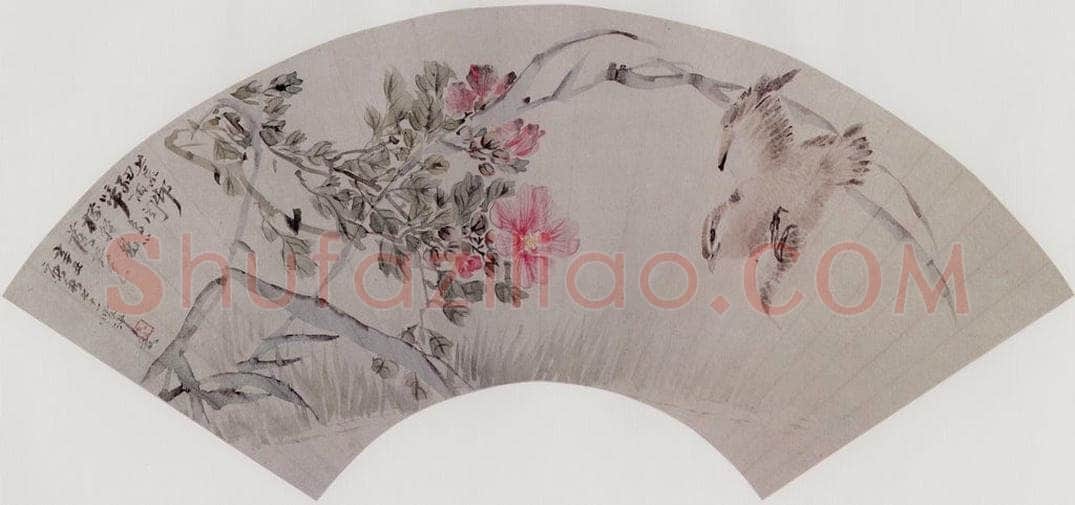 清 沙馥 芙蓉幽禽图 书画作品