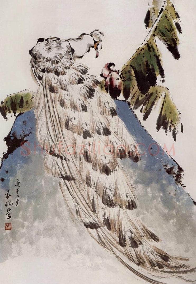 1990年 袁晓岑 《高洁图》 书画作品