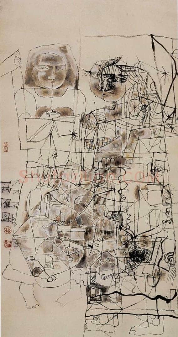 1999年 石虎 《雁构》 书画作品