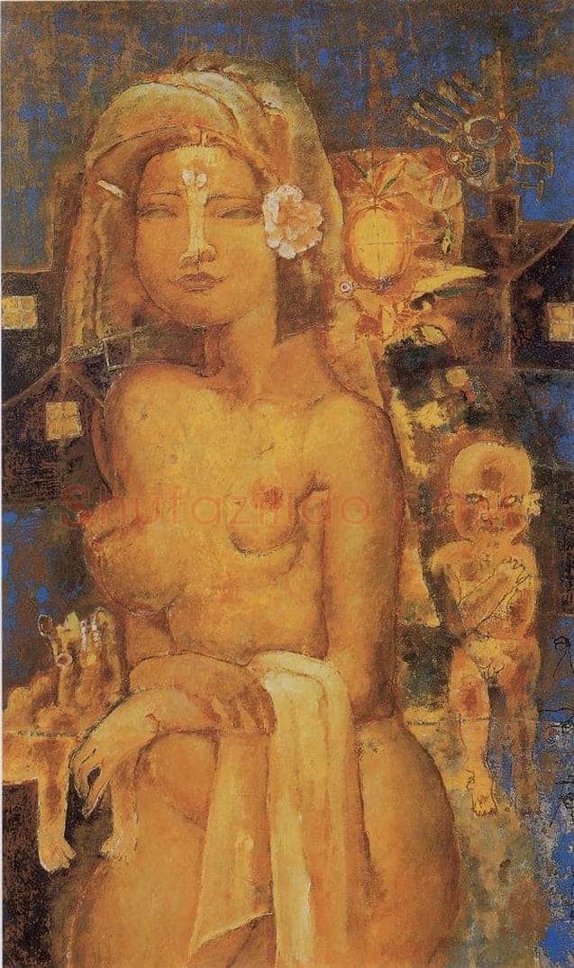 1998年 石虎 《烛蛾》 书画作品