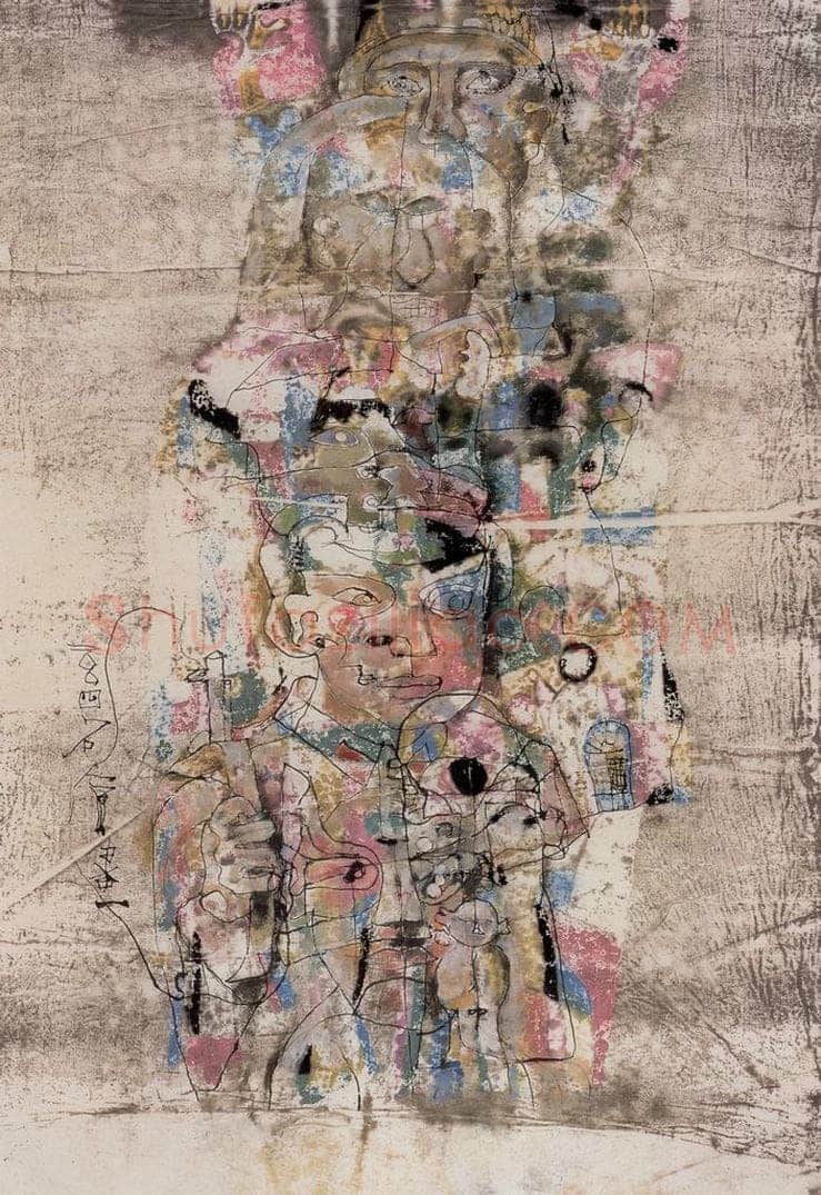 2004年 石虎 《兵众图》 书画作品