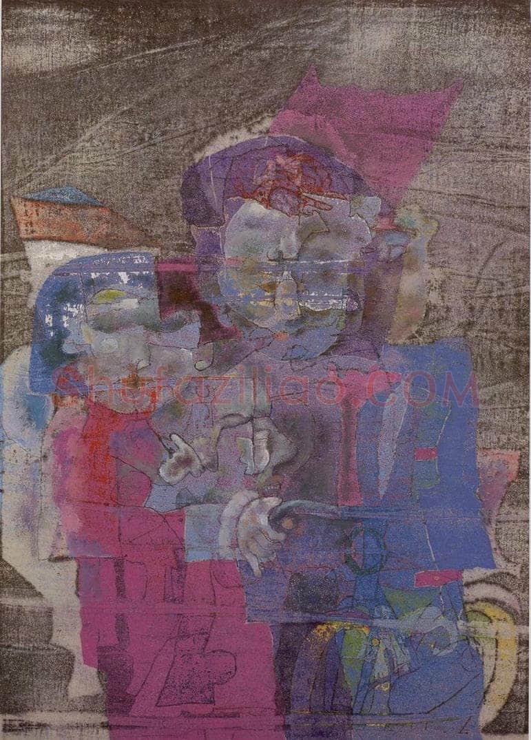 2003年 石虎 《北骑图》 书画作品