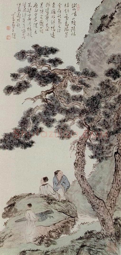  溥心畲 《松涧鸣秋》 书画作品