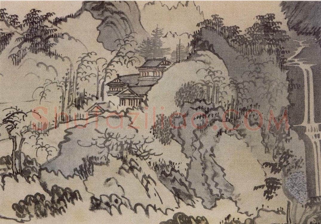  溥心畲 《仿燕文贵山水手卷》 书画作品