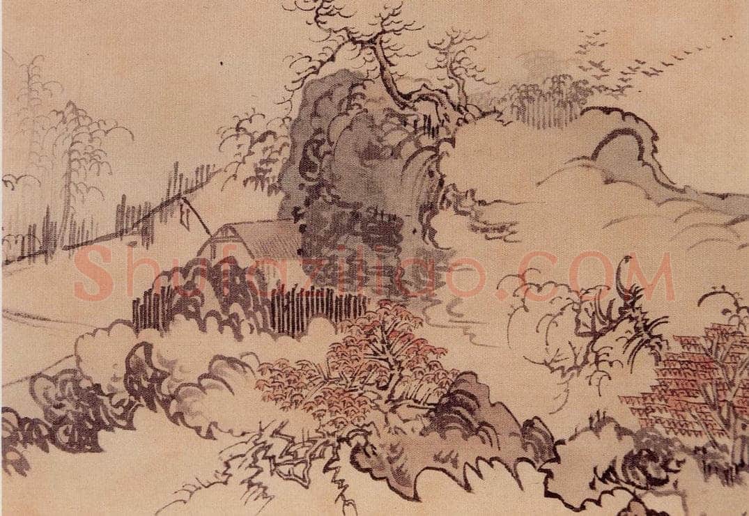  溥心畲 《仿燕文贵山水手卷》 书画作品