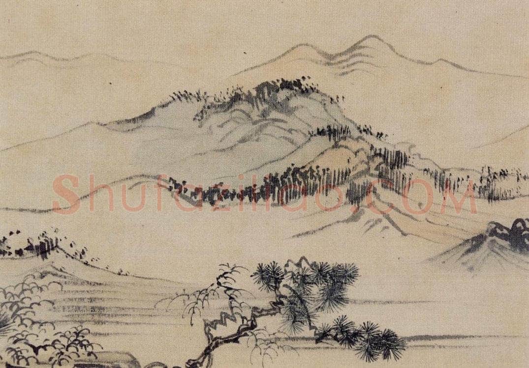  溥心畲 《仿燕文贵山水手卷》 书画作品