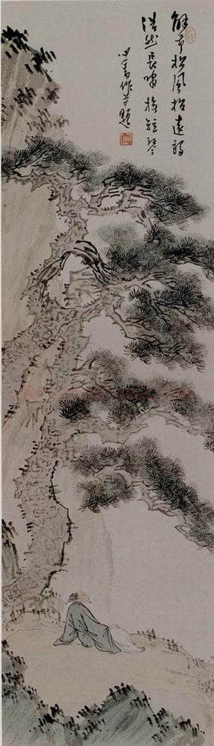  溥心畲 《松风雅逸》 书画作品