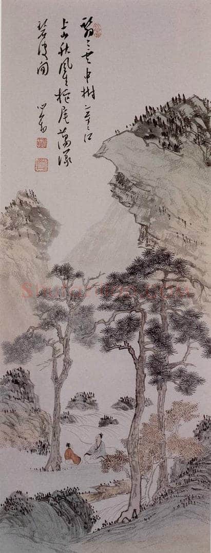  溥心畲 《松荫闲话》 书画作品