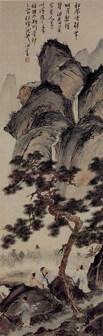  溥心畲 《唐人诗意》 书画作品