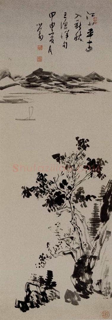 1944年 溥心畲 《王渔洋诗意》 书画作品