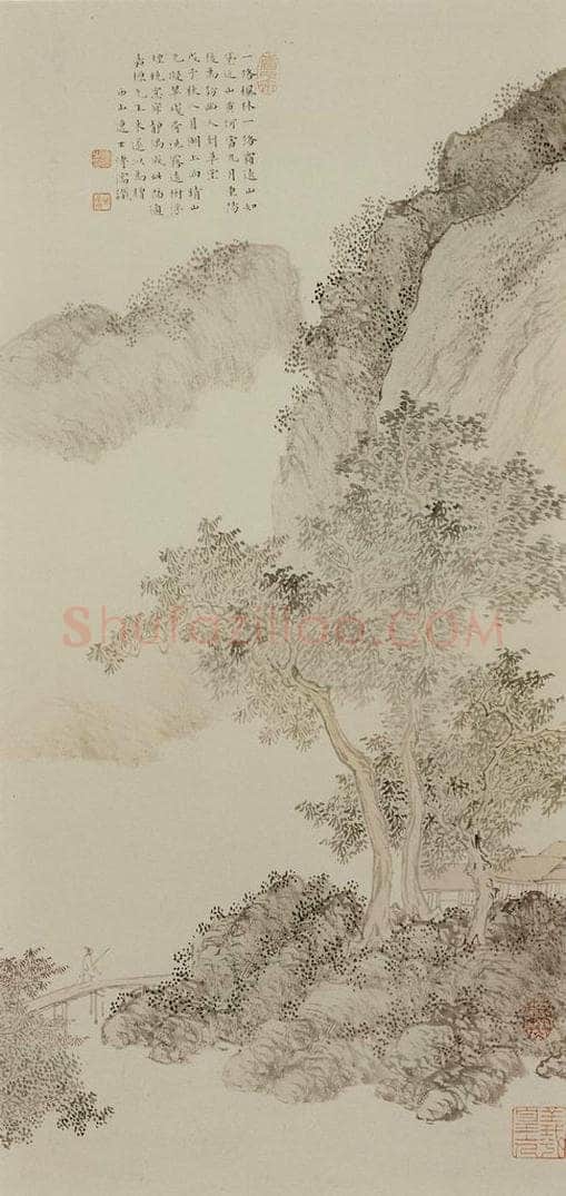 1948年 溥心畲 《秋山访友》 书画作品