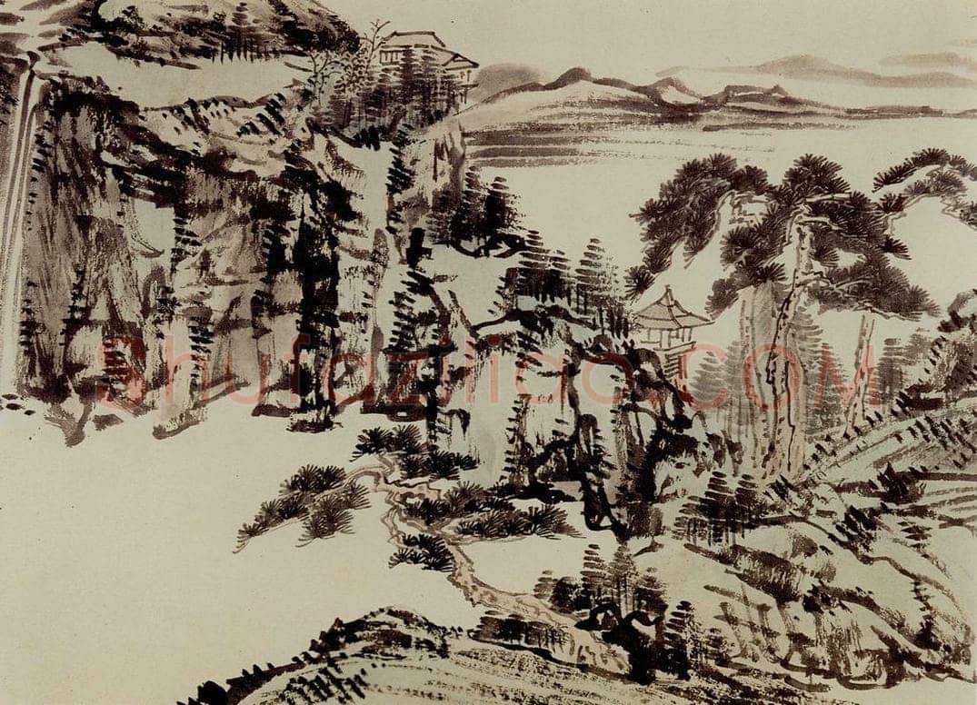 1949年 溥心畲 《临文五峰山水卷》 书画作品