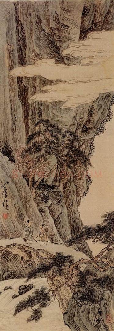1932年 溥心畲 《山水四条屏》 书画作品