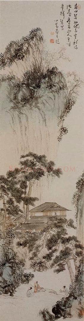  溥心畲 《坪台纵览》 书画作品