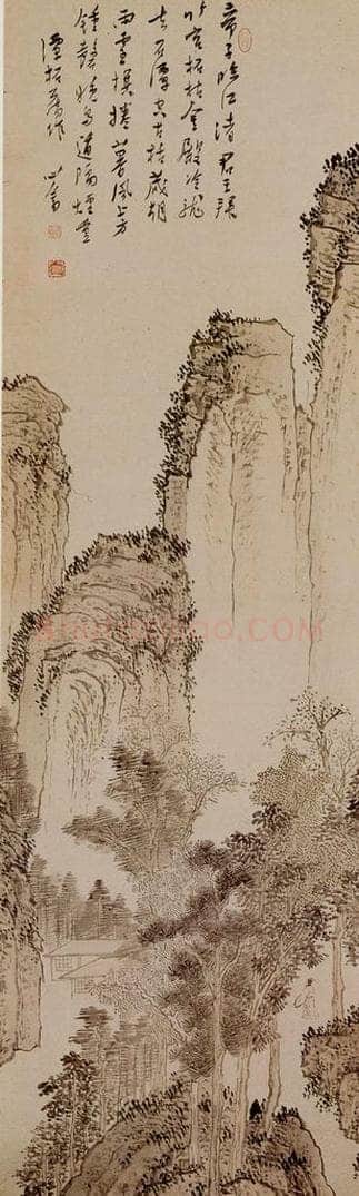 溥心畲 《幽林独吟》 书画作品