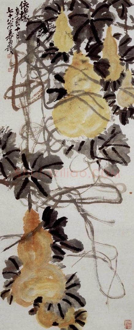 民国 吴昌硕 《葫芦》 书画作品