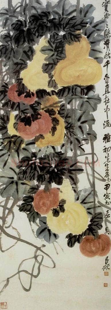 民国 吴昌硕 《葫芦》 书画作品
