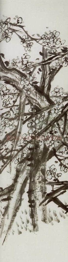 民国 吴昌硕 《绿梅通景屏》 书画作品