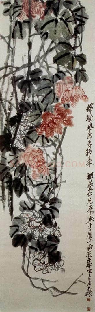 民国 吴昌硕 《锦城风色》 书画作品