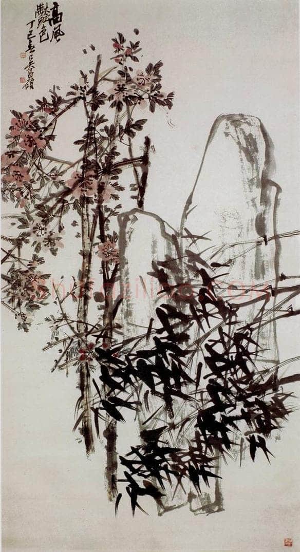 民国 吴昌硕 《高风艳色》 书画作品