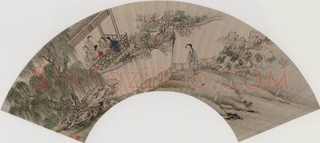 清代 王素 《红楼梦人物图》 书画作品