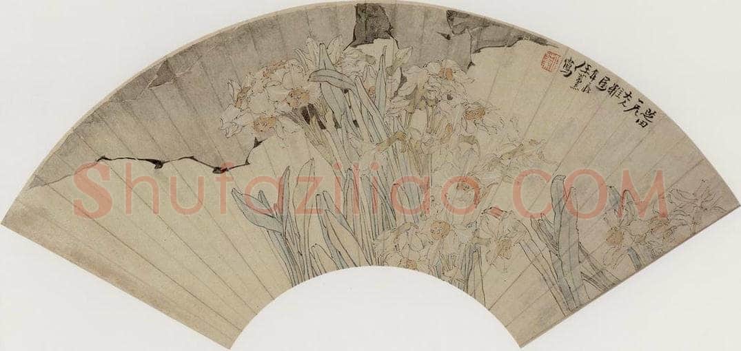 清代 任熏 《花卉图》 书画作品