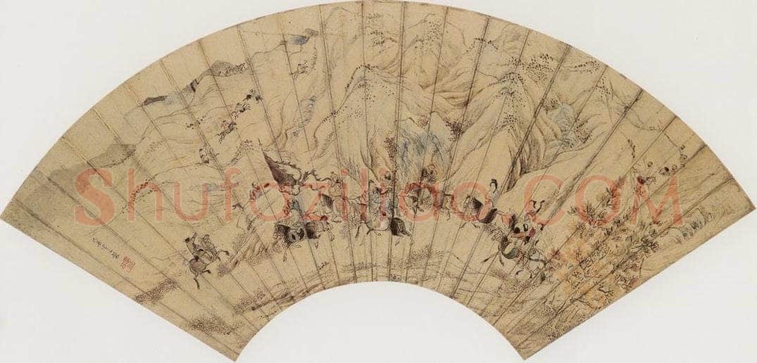 明代 仇英 《文姬归汉图》 书画作品