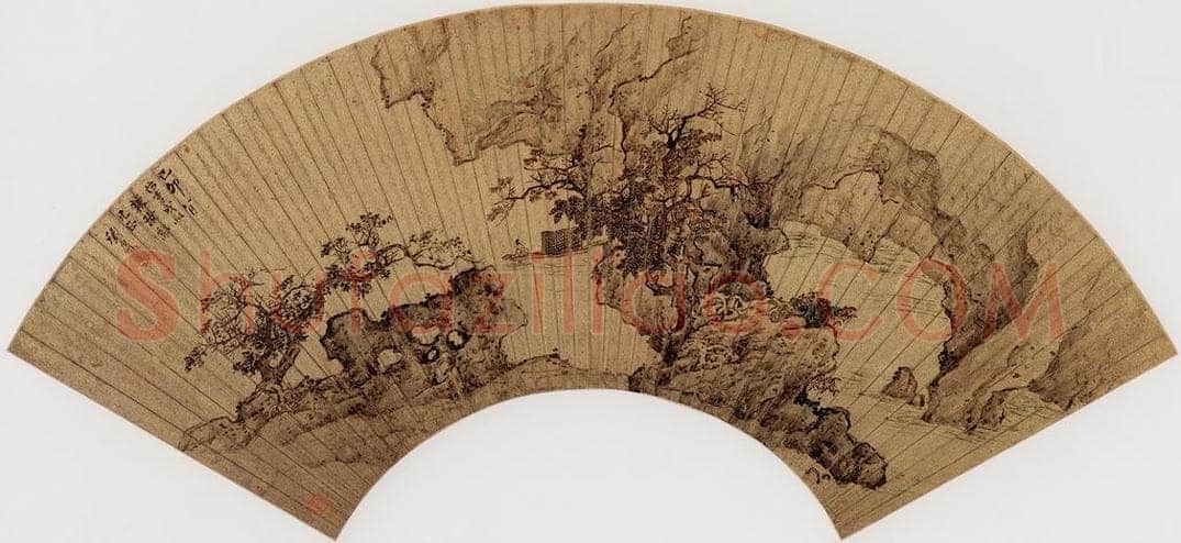 明代 刘度 《仿李成山水图》 书画作品
